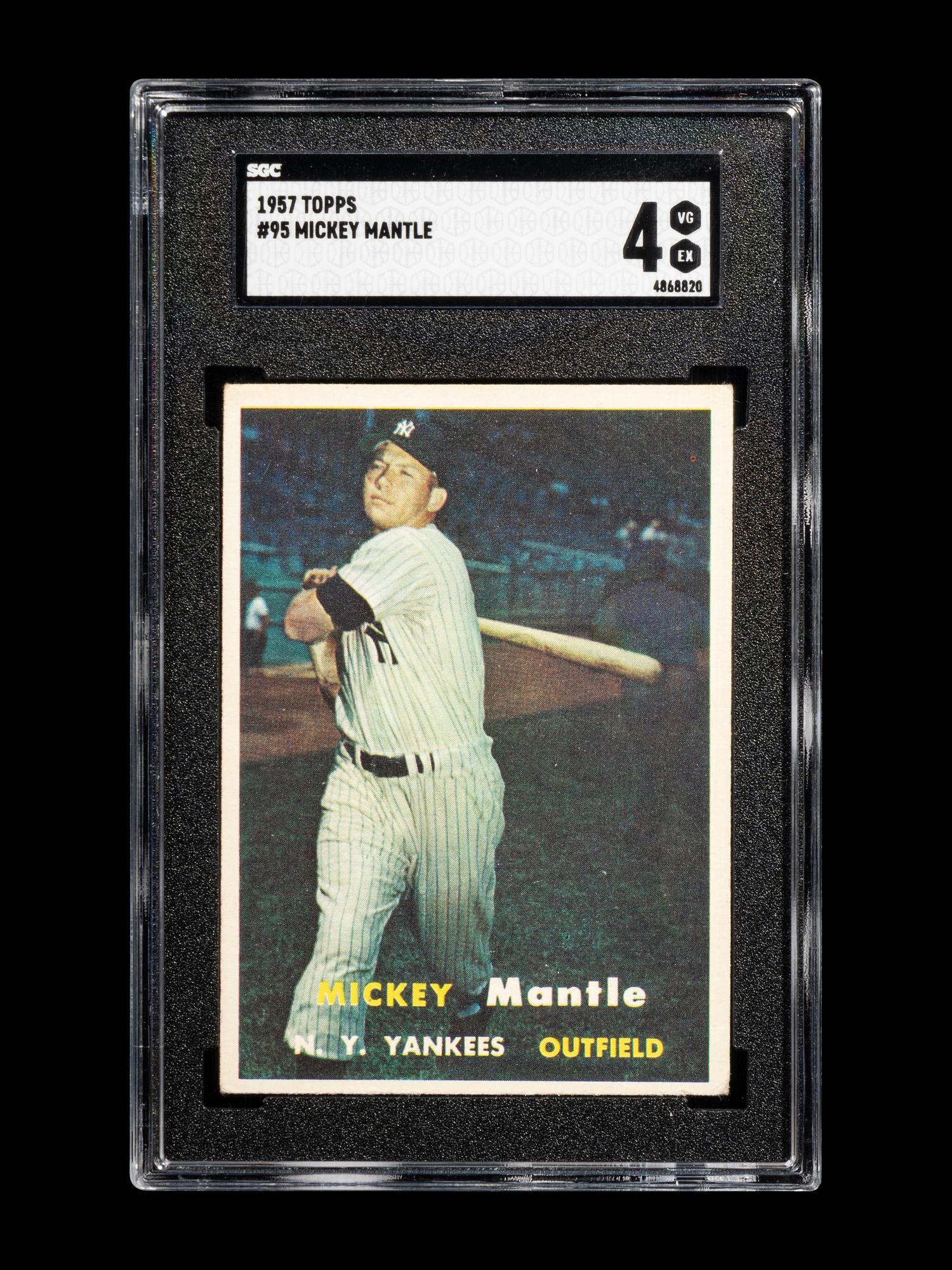 A 1957 Topps Mickey Mantle Baseball Card No. 95 (SGC 4 VG/EX)