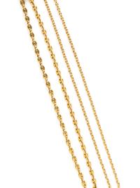 COLLECTION OF YELLOW GOLD CHAINS