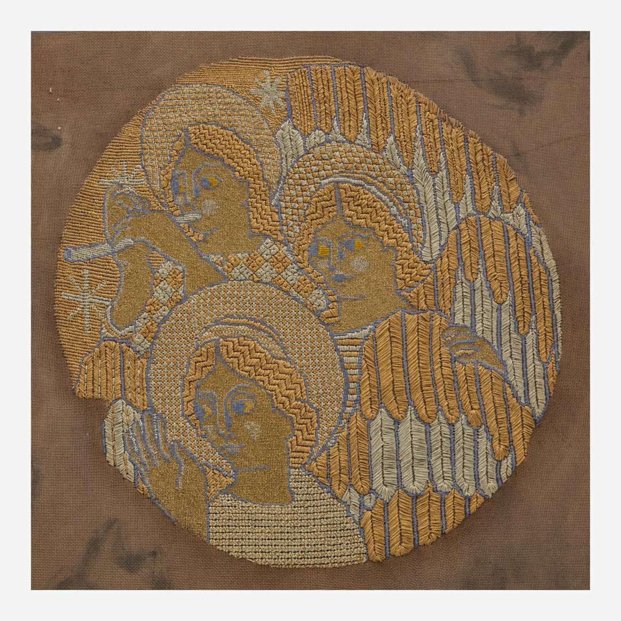 Robert Heitmann (American, b. 1922) Needlepoint Roundel for Tiffany & Co., USA, circa 1970