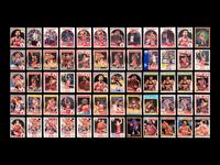 A Large Group of 60 Assorted Vintage Chicago Bulls Championship Era and 1980s Stars Signed Autograph Basketball Cards (Including Phil Jackson),