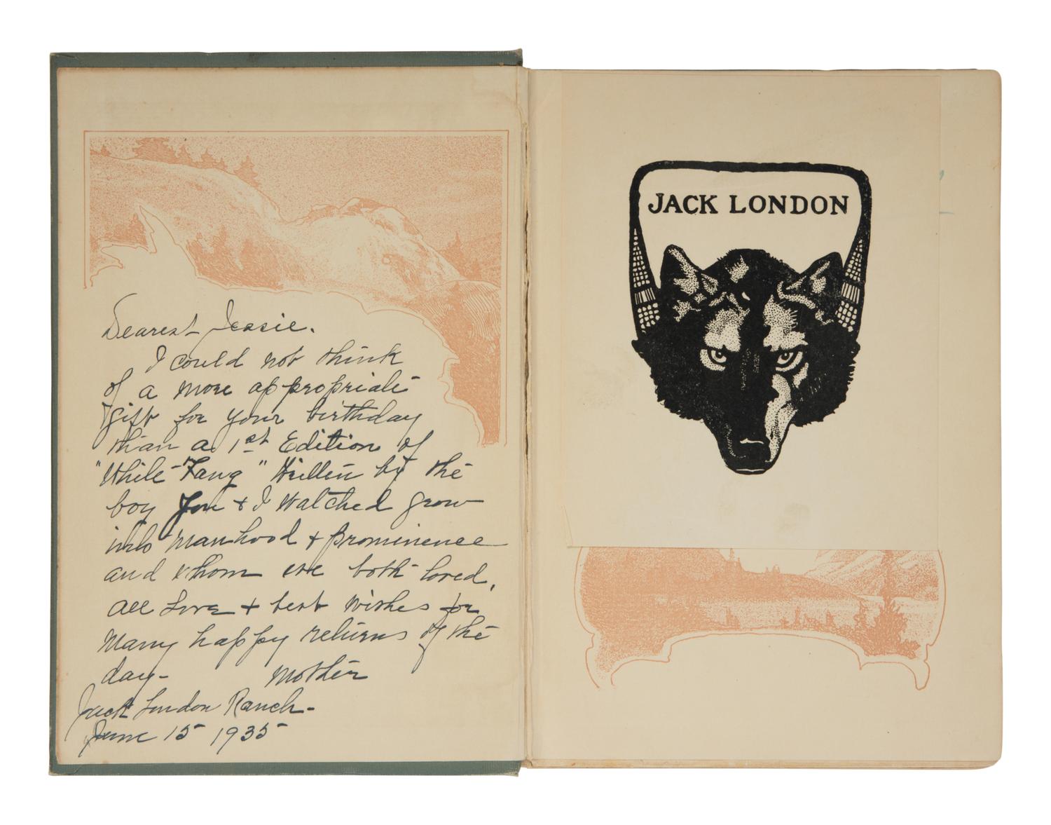 LONDON, Jack (1876-1916). White Fang . New York: The Macmillan Company, 1906.
