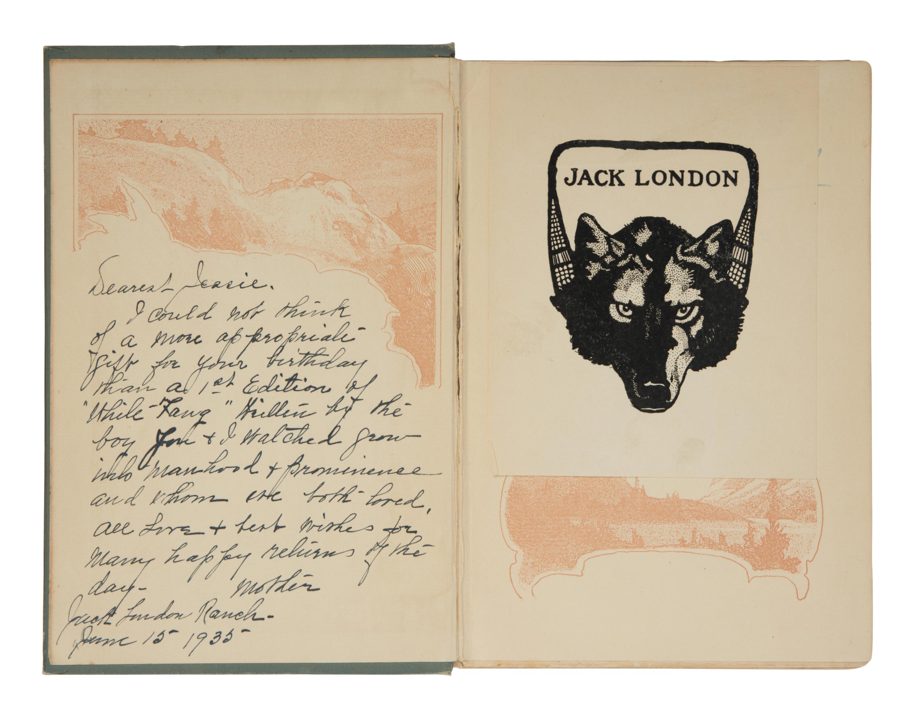LONDON, Jack (1876-1916). White Fang . New York: The Macmillan Company, 1906.