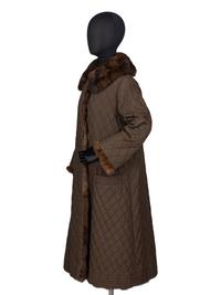 Maximilian Sable-Lined Quilted Coat