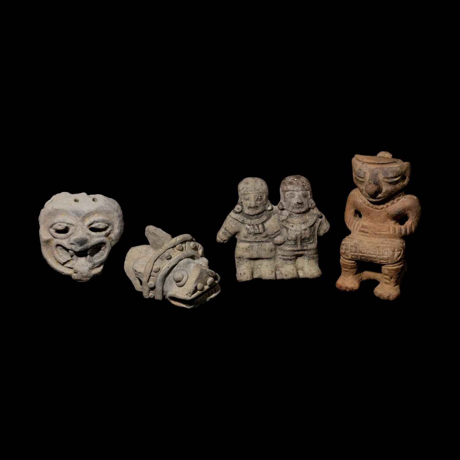 Four Tumaco and Sinu Terracotta Objects