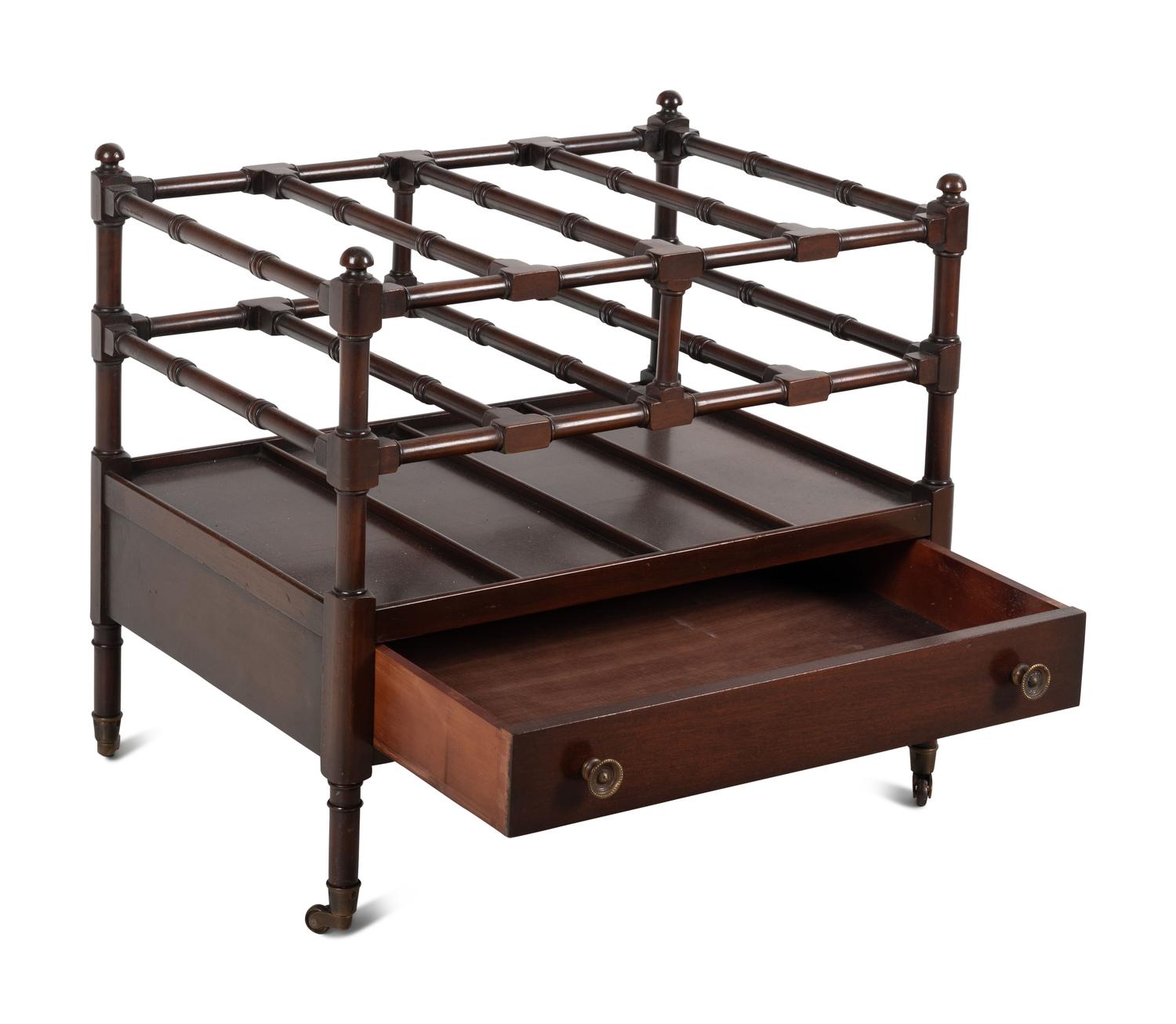 A Regency Style Mahogany Canterbury