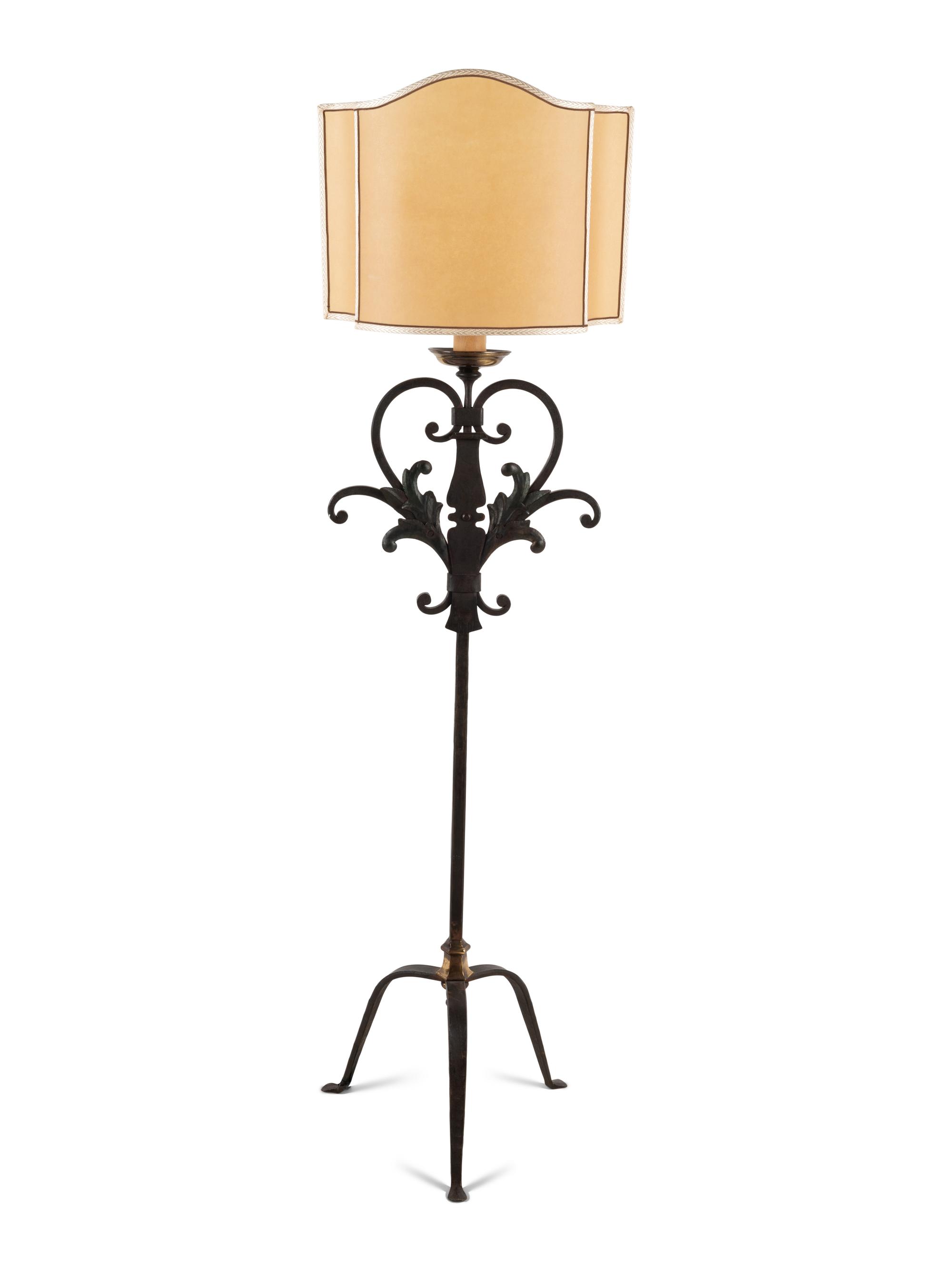 A Continental Iron Floor Lamp