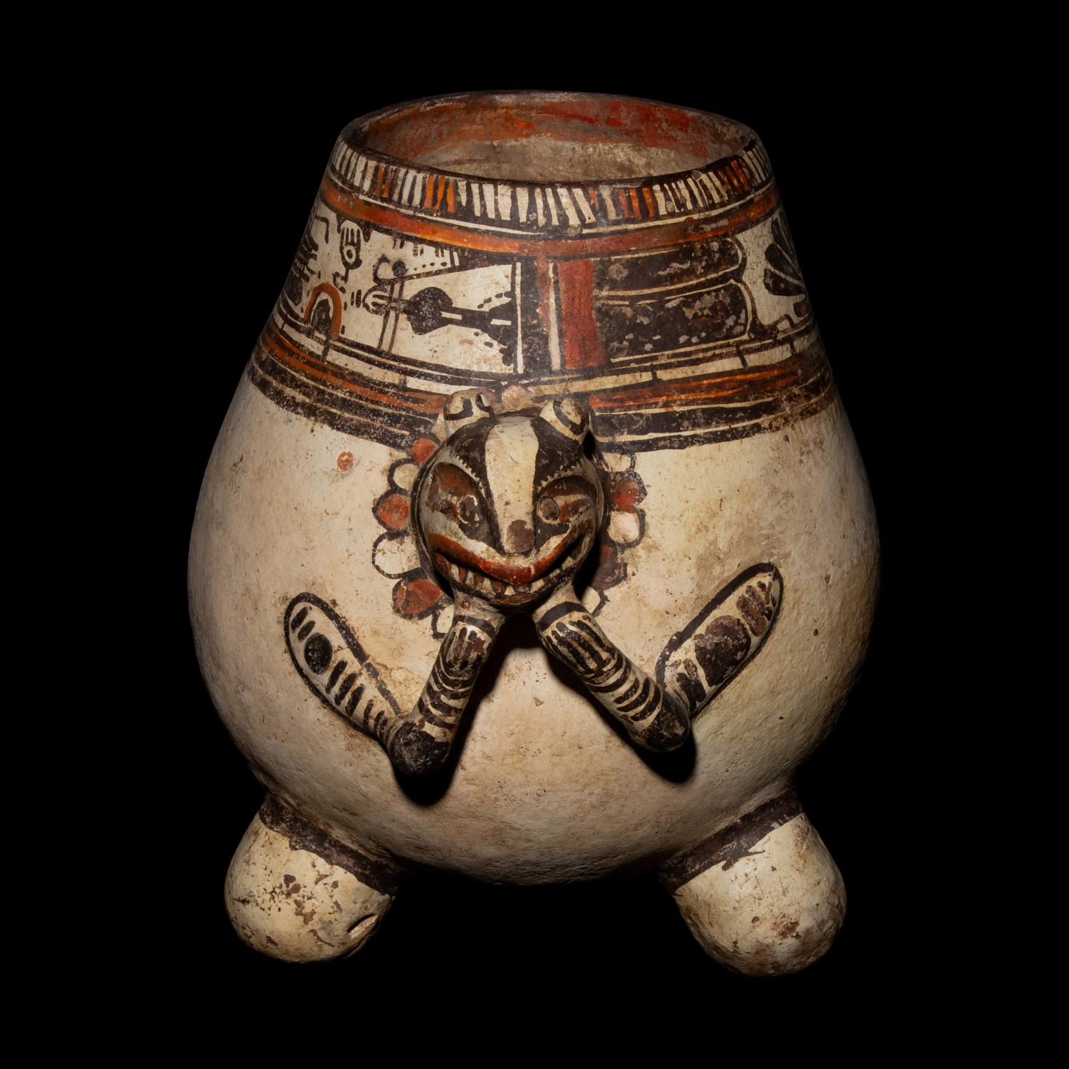 A Nicoya Polychrome Effigy Vessel