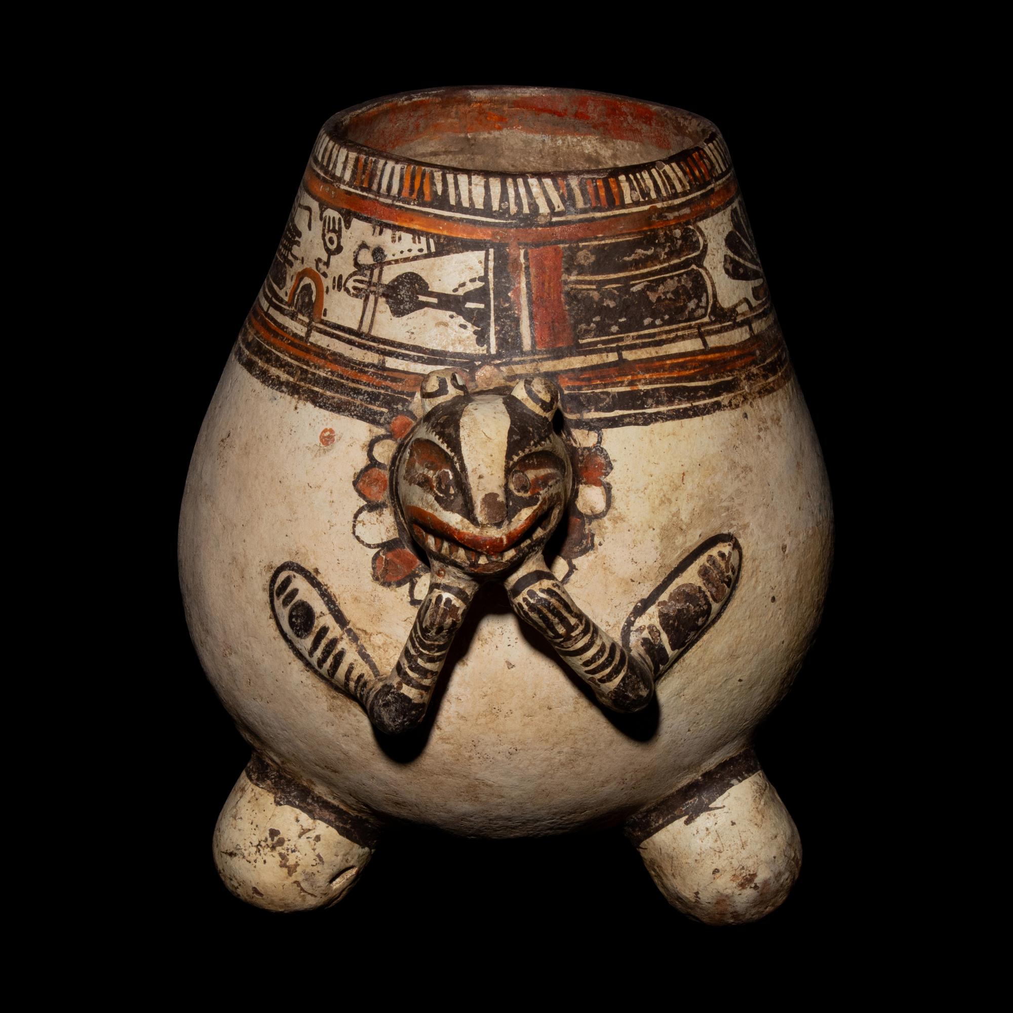 A Nicoya Polychrome Effigy Vessel