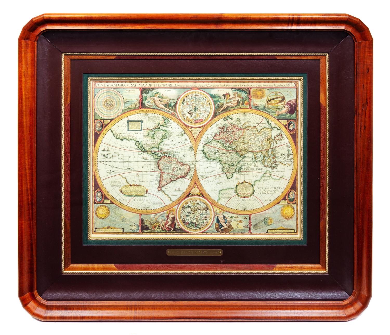 [MAPS -- WORLD AND UNITED STATES]. Two maps, comprising: