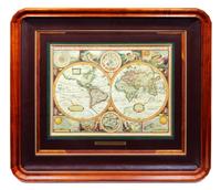 [MAPS -- WORLD AND UNITED STATES]. Two maps, comprising: