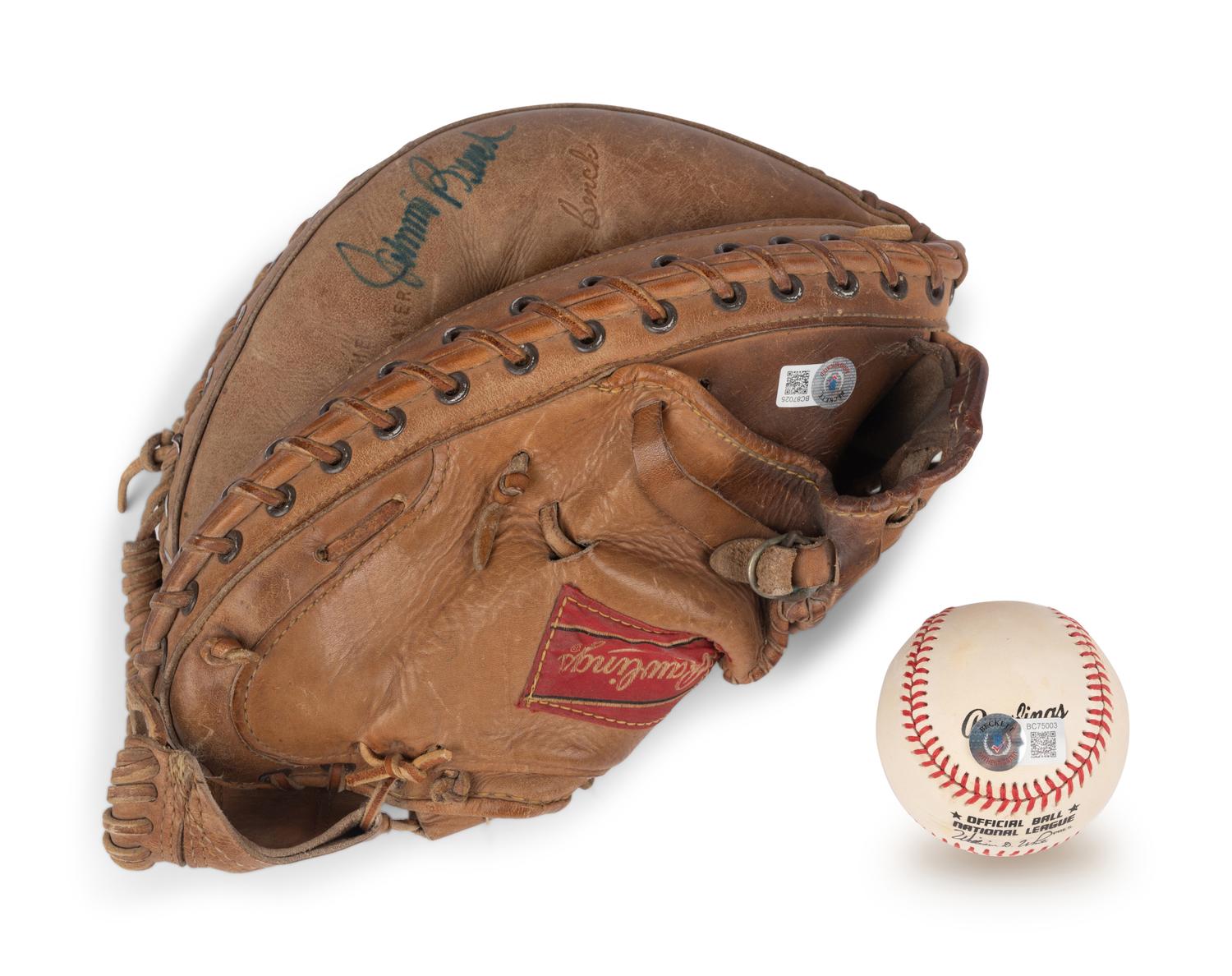 A Group of Johnny Bench Signed Autographed Items (Beckett Authentication Services BAS Certified),