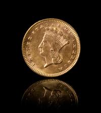 A United States 1874 Indian Princess: Type 3 $1 Gold Coin