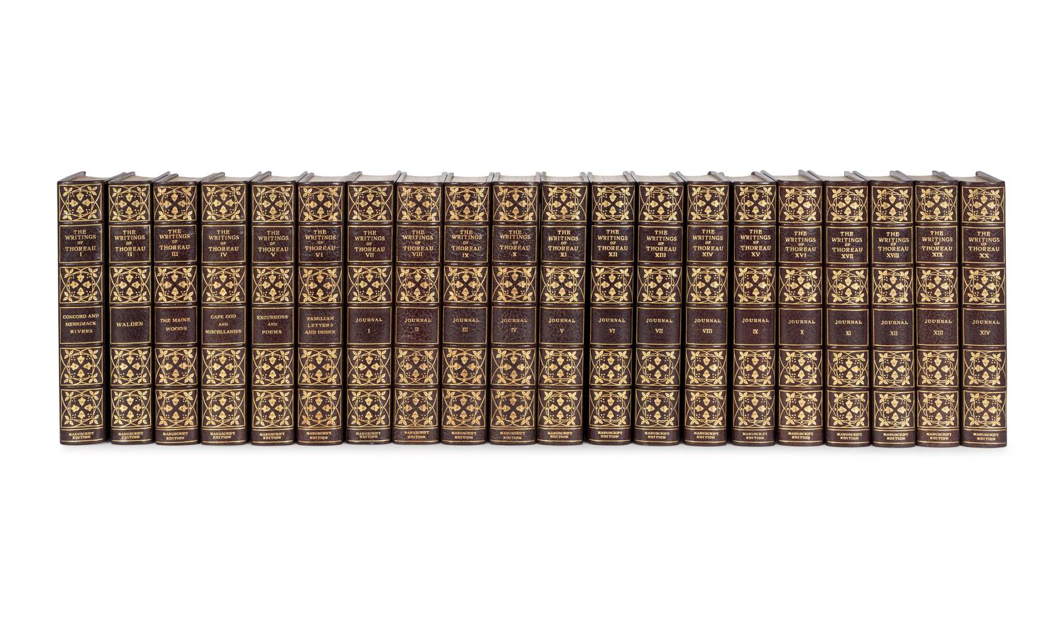 [BINDINGS]. THOREAU, Henry David (1817-1862). The Writings of Henry David Thoreau. Boston and New York: Houghton Mifflin and Company, 1906.