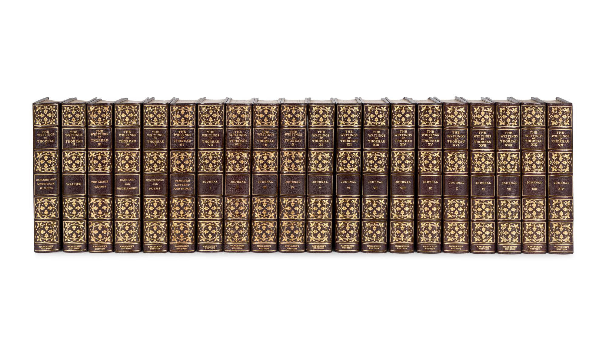 [BINDINGS]. THOREAU, Henry David (1817-1862). The Writings of Henry David Thoreau. Boston and New York: Houghton Mifflin and Company, 1906.