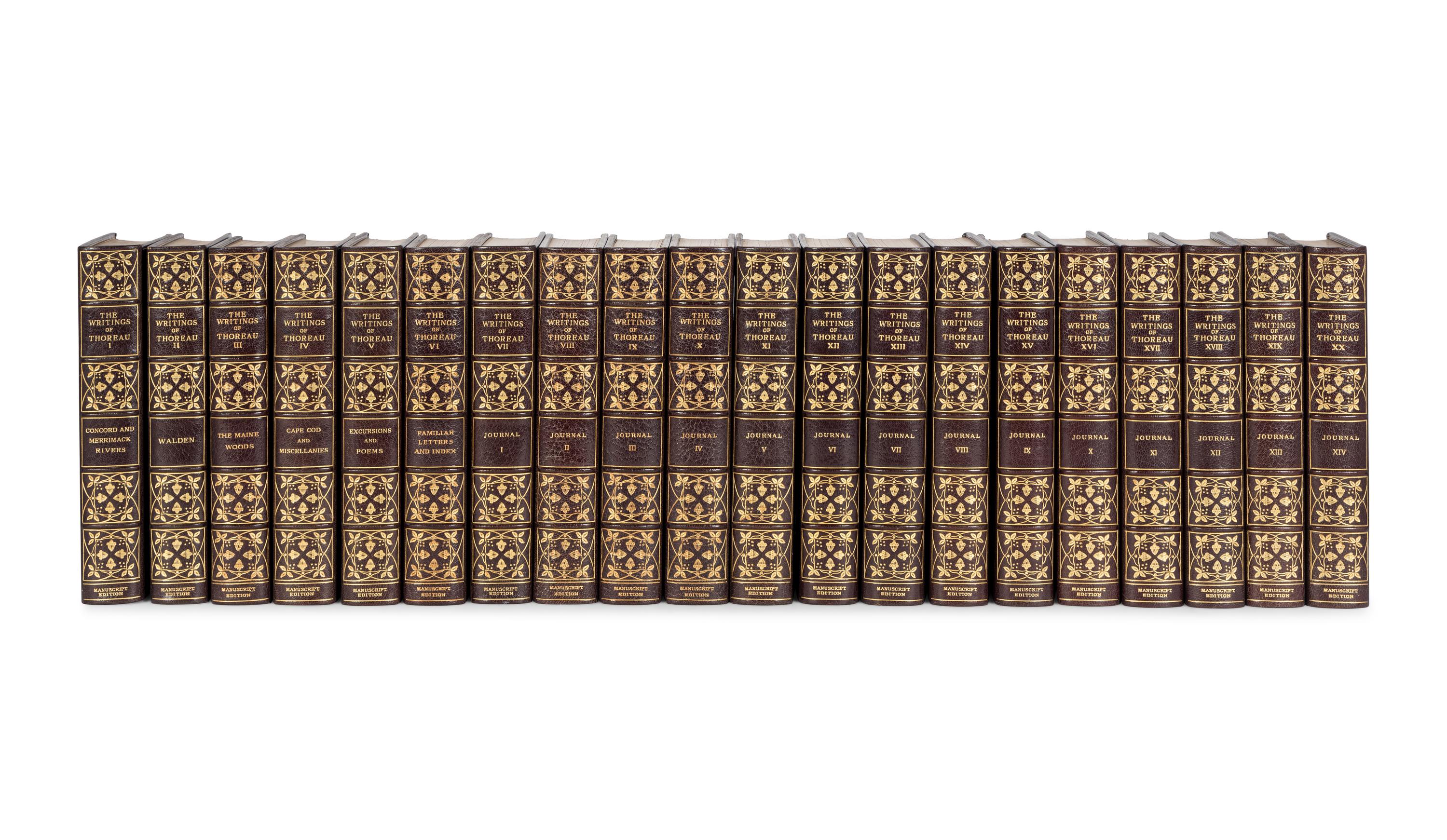 [BINDINGS]. THOREAU, Henry David (1817-1862). The Writings of Henry David Thoreau. Boston and New York: Houghton Mifflin and Company, 1906.