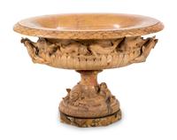 A Continental Carved Marble Urn