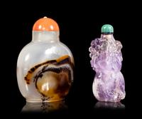 Two Hardstone Snuff Bottles