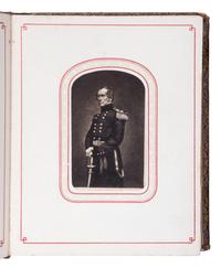 Patriotic album containing 24 engraved CDVs of Union generals. New York: Leavitt & Allen, 1862.