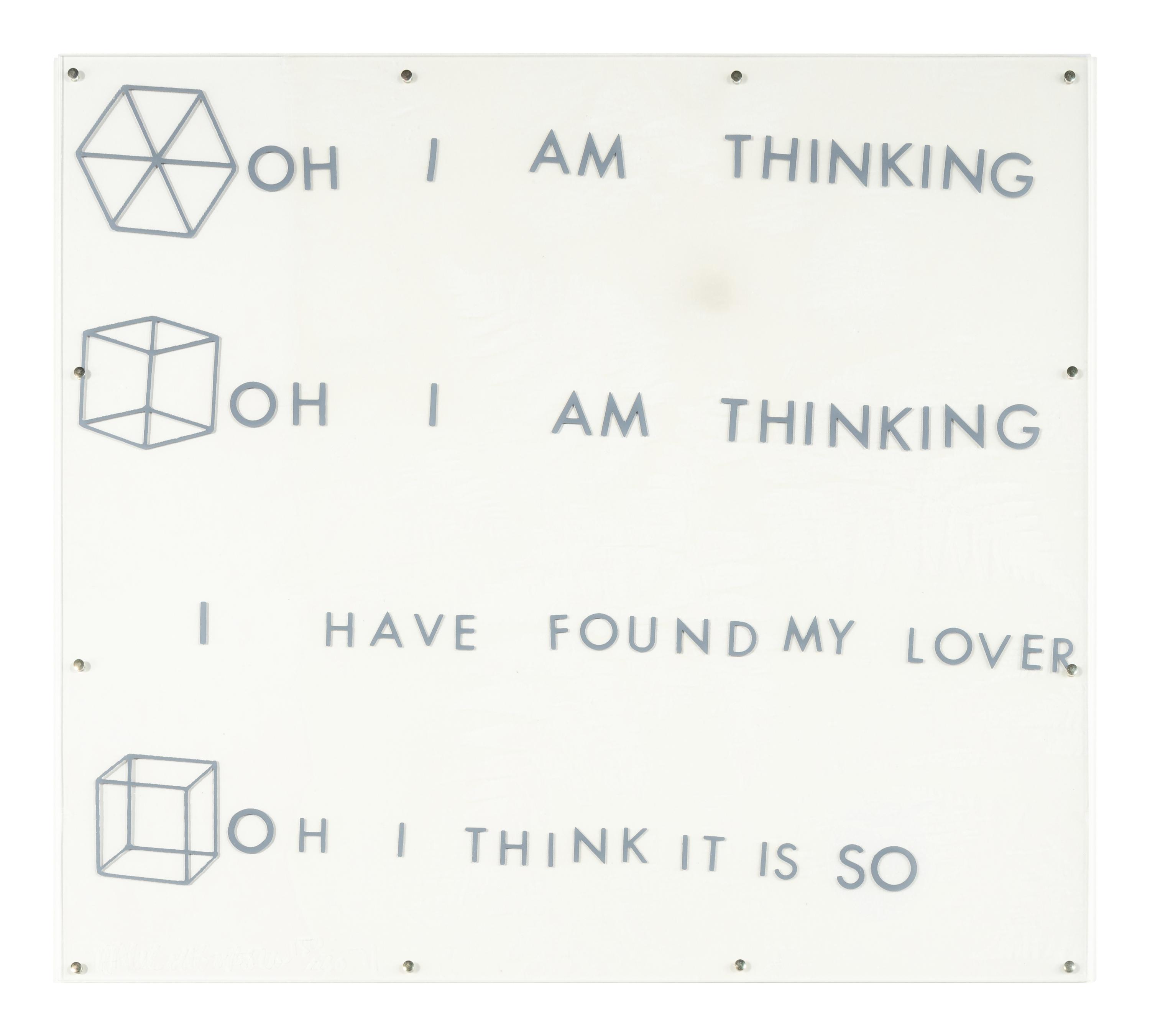 Opal Gospel (complete set of ten screenprints in colors on movable acrylic panels with the original Lucite base and screenprinted stainless steel cover), 1971