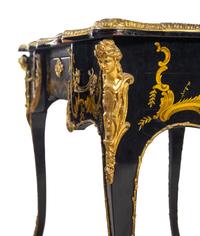 A Louis XV Style Gilt Bronze Mounted Lacquered Bureau Plat