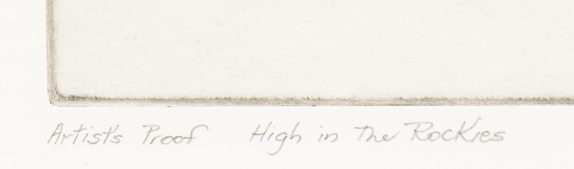 High in the Rockies , Artist's Proof