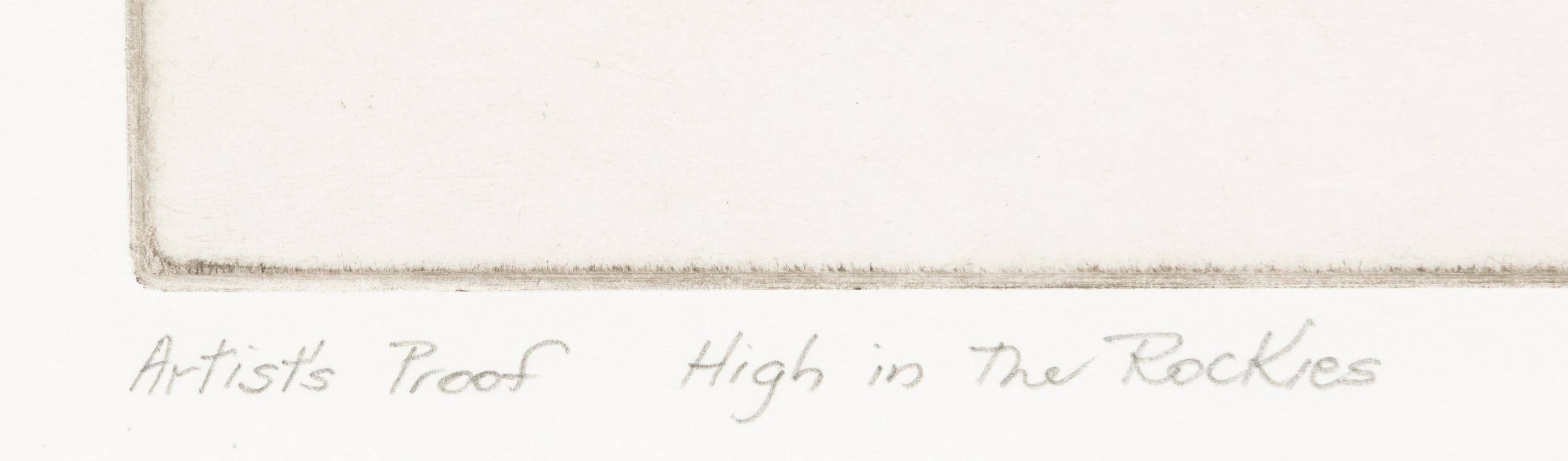 High in the Rockies , Artist's Proof