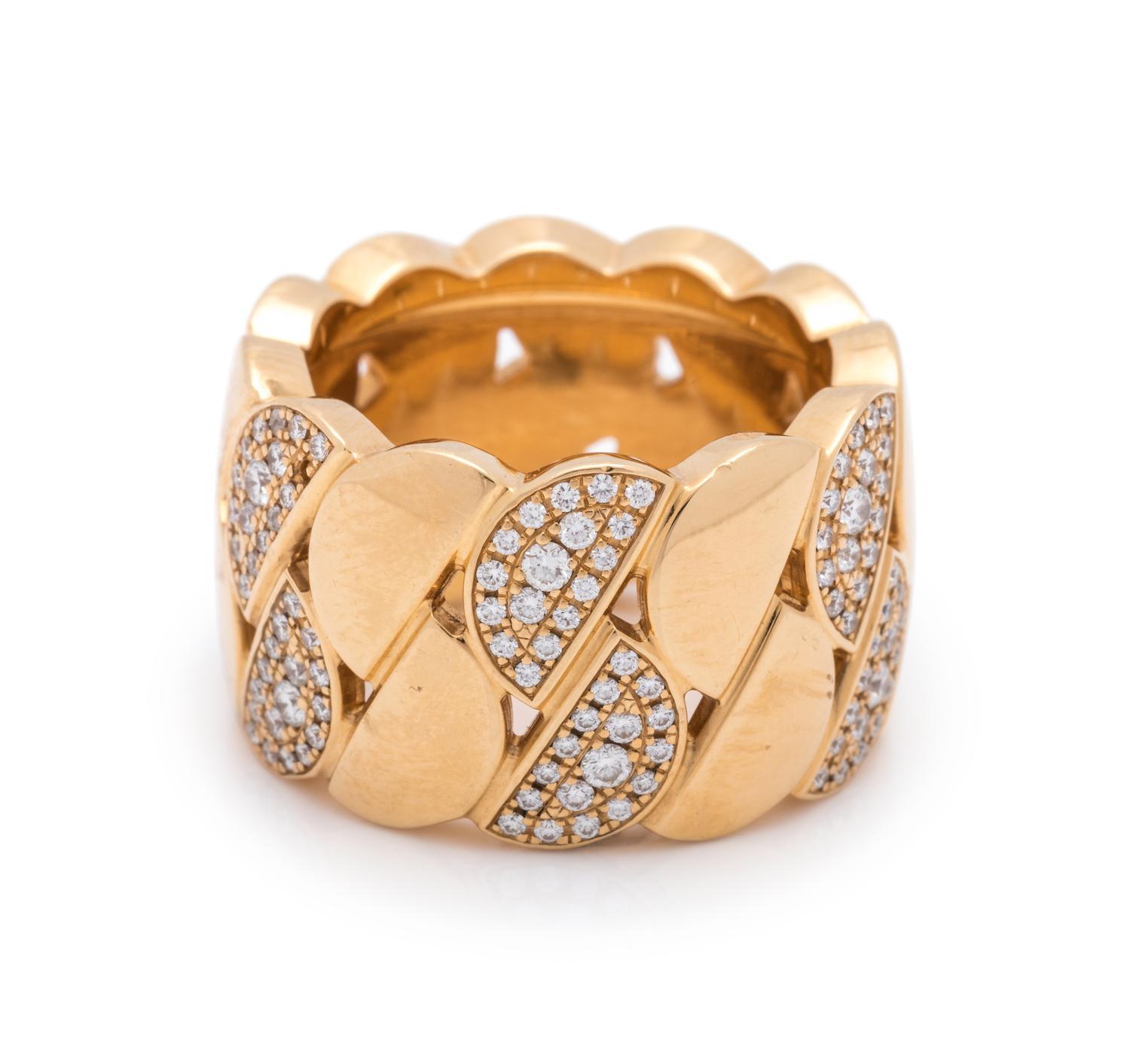 CARTIER, YELLOW GOLD AND DIAMOND 'LA DONA' RING
