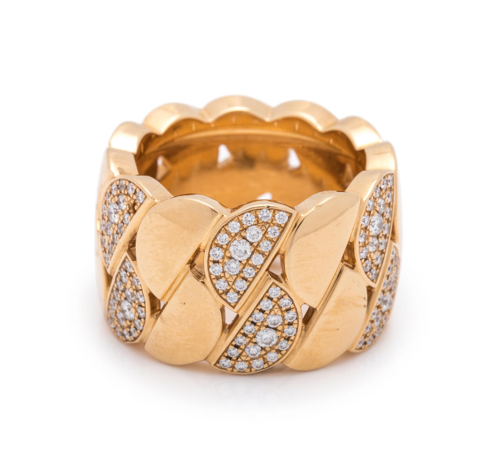 CARTIER, YELLOW GOLD AND DIAMOND 'LA DONA' RING
