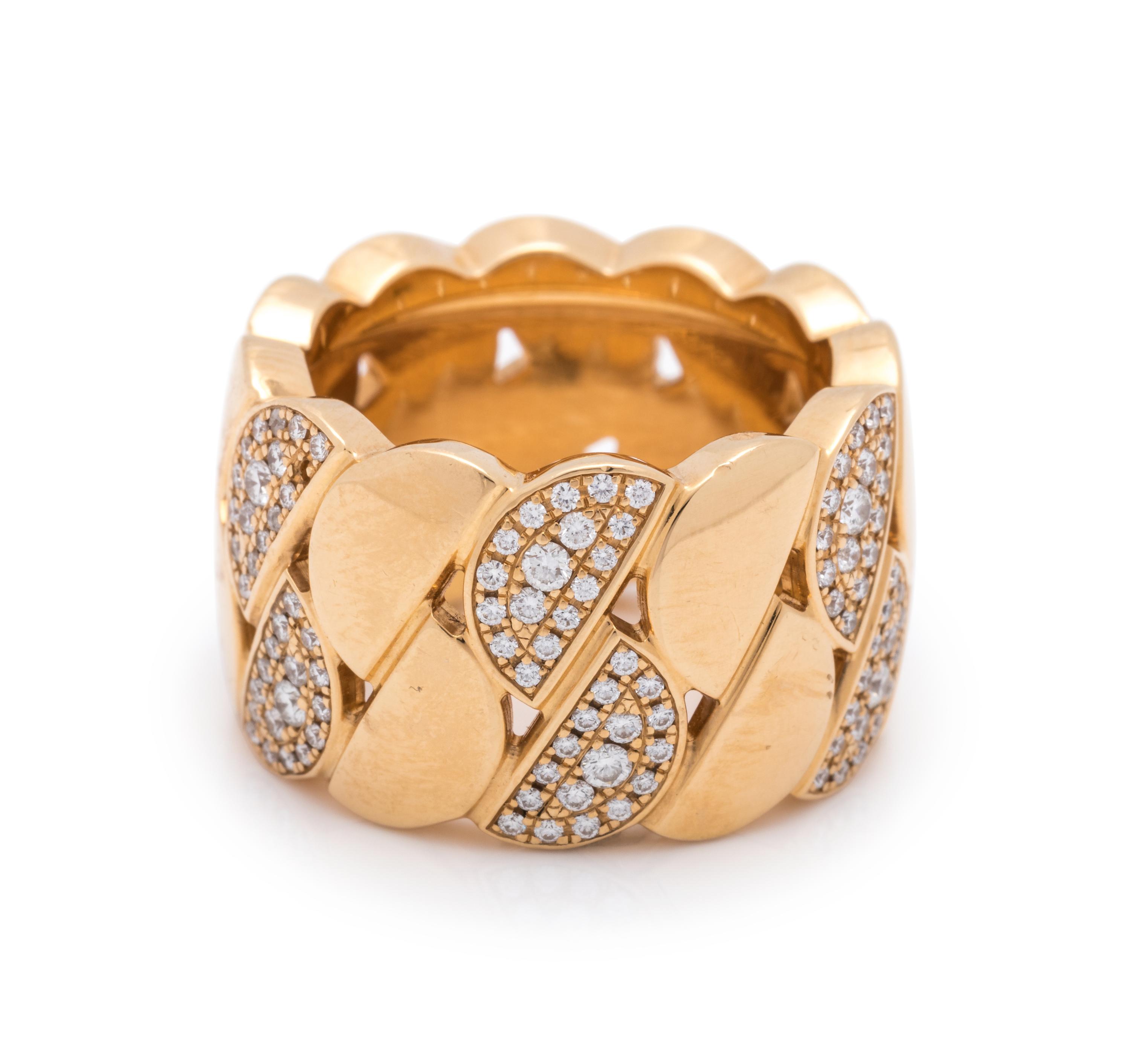CARTIER, YELLOW GOLD AND DIAMOND 'LA DONA' RING