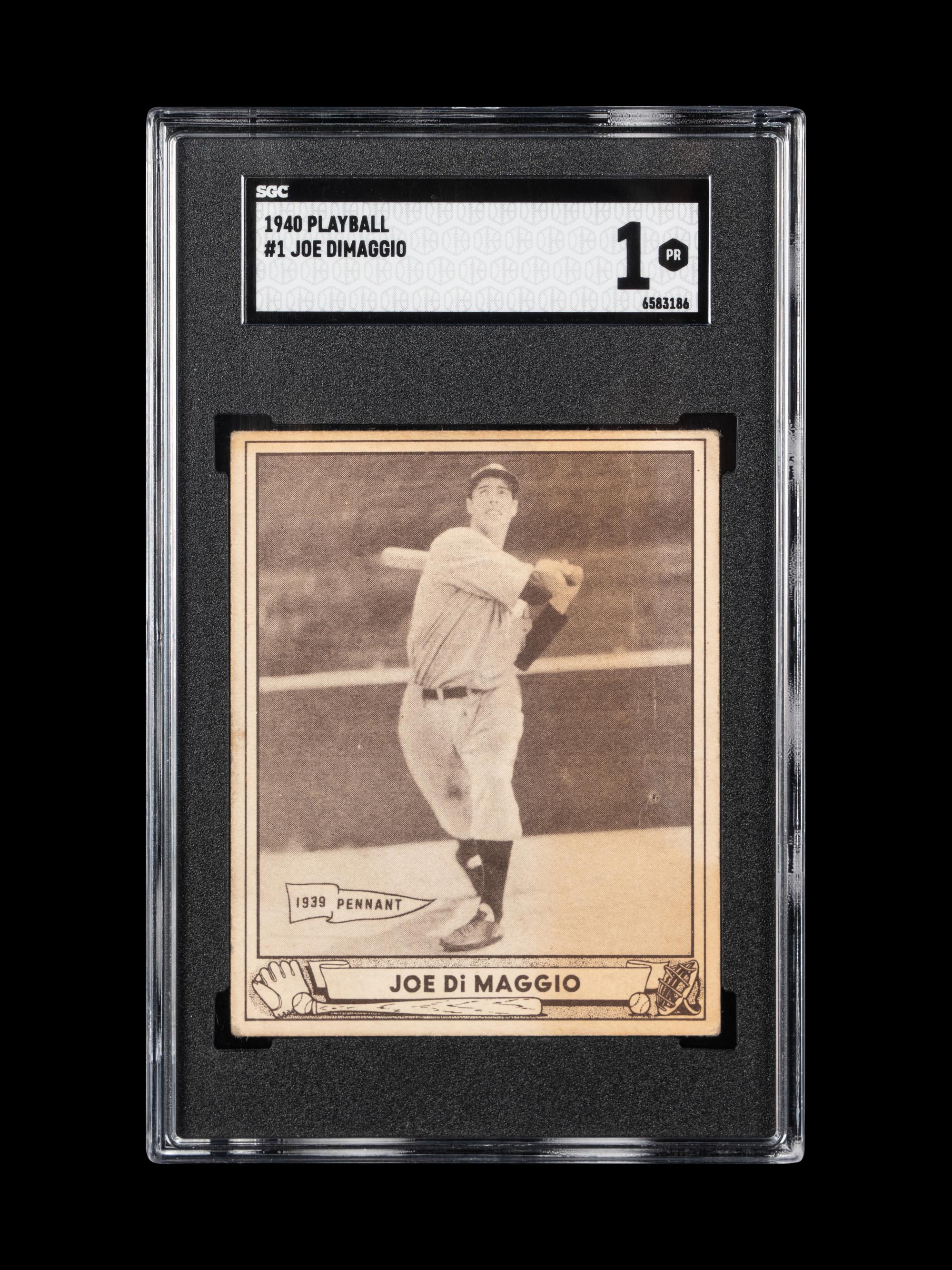 A 1940 Play Ball Joe DiMaggio Baseball Card No. 1 (SGC 1)