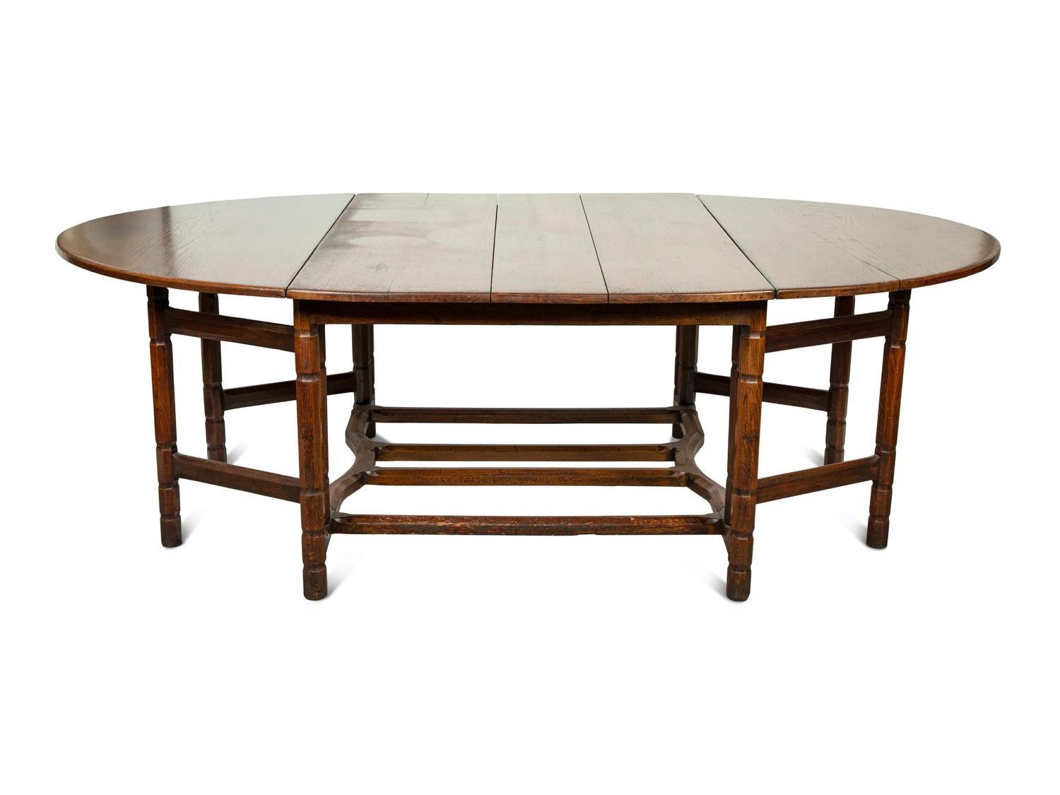 An English Oak Gate-Leg Dining Table