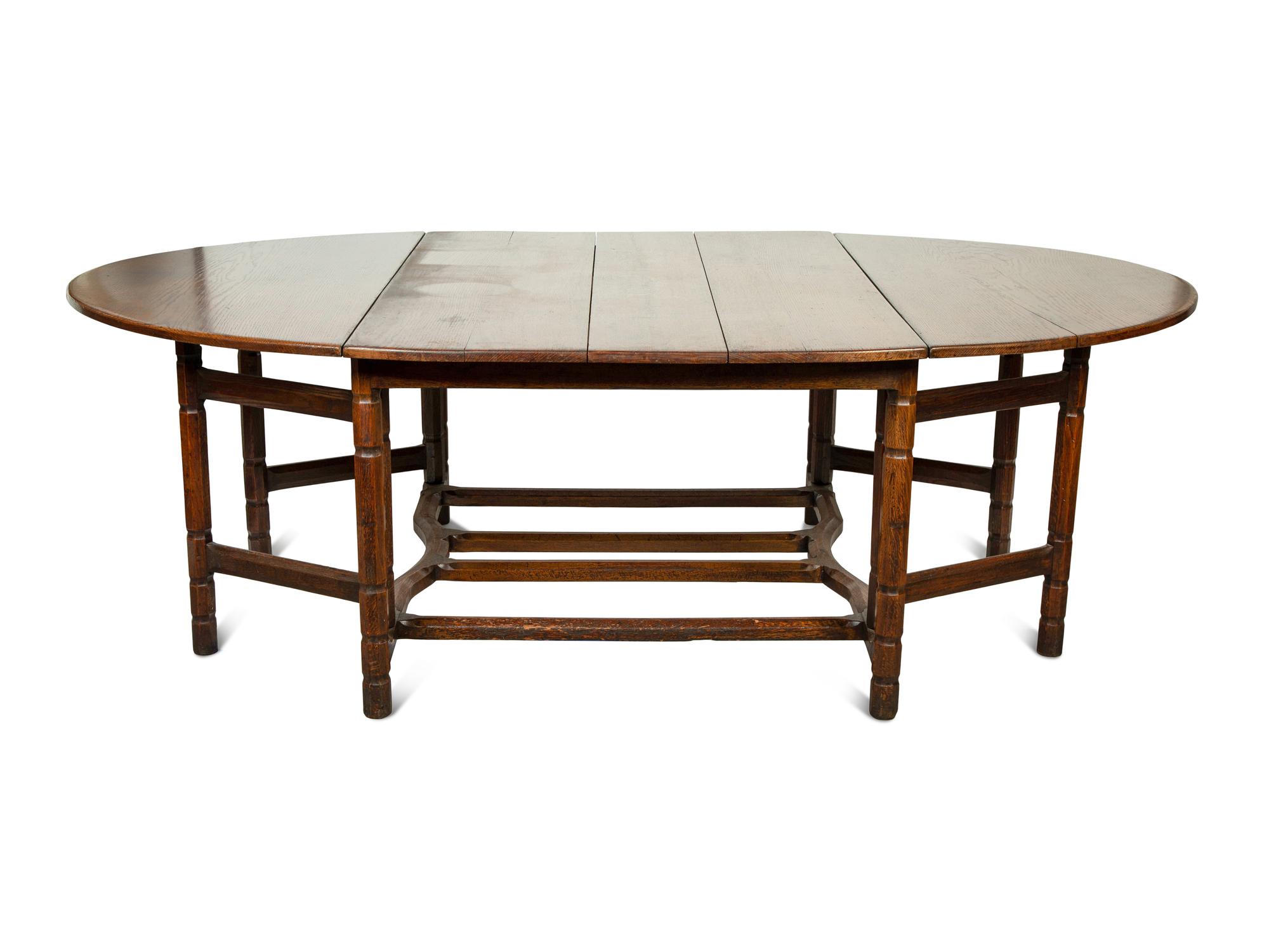 An English Oak Gate-Leg Dining Table