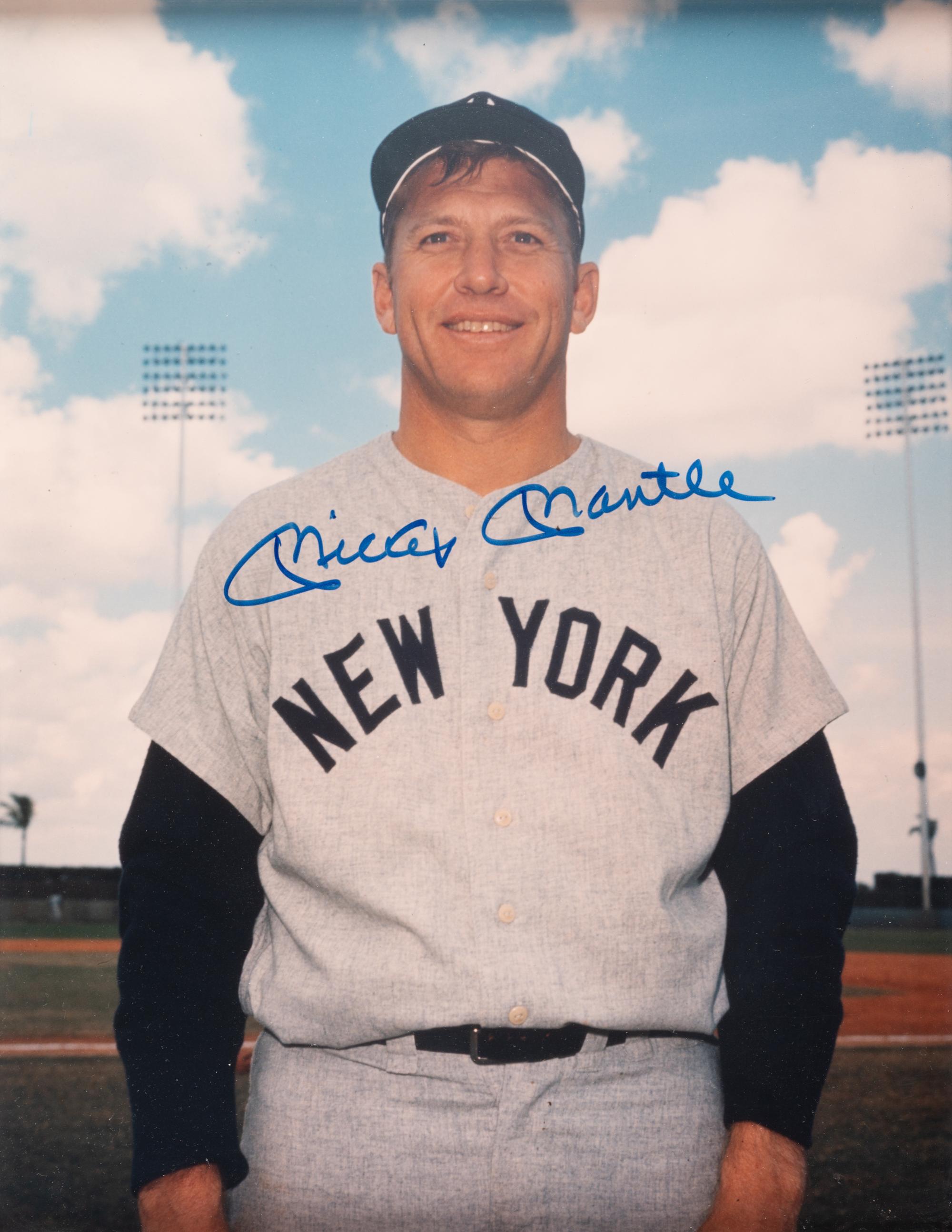 A Mickey Mantle Signed Autograph Photograph (Beckett Authentication Services Letter BAS Certified),