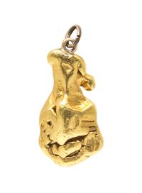 A 22 Karat Yellow Gold Nugget Pendant, 10.30 dwts.