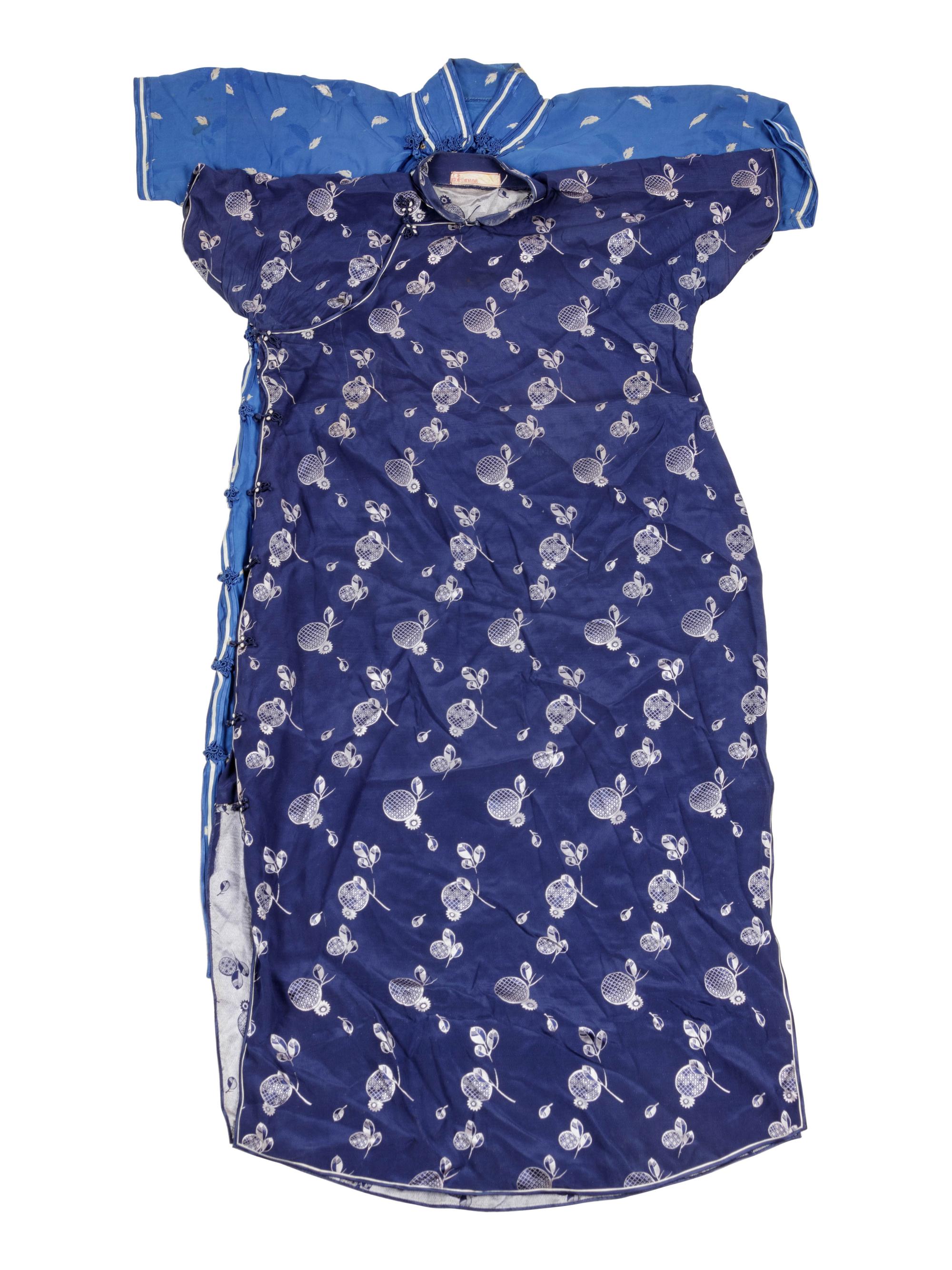 Two Chinese Silk Woven Lady's Cheongsam, Qipao