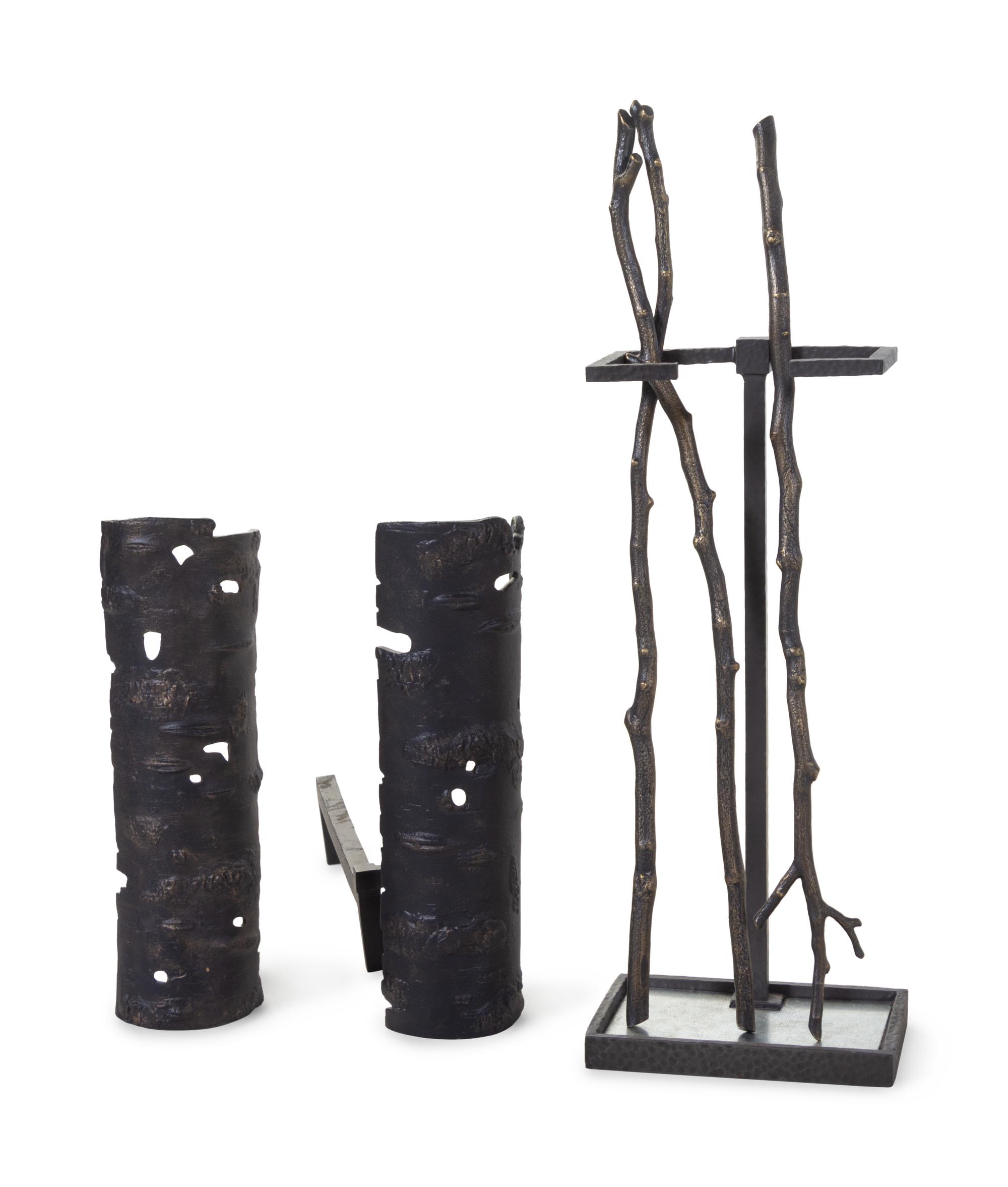 A Group of Metal Fireplace Articles