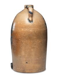 A Schrop Eight-Gallon Cobalt Decorated Stoneware Cooler