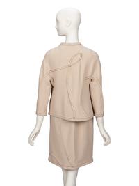Ralph Rucci Chado, Dress Ensemble in Beige Crêpe