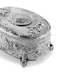 A German Silver Singing Bird Automaton Box