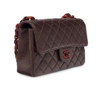 Chanel Brown Lambskin Flap Bag, 1997-96