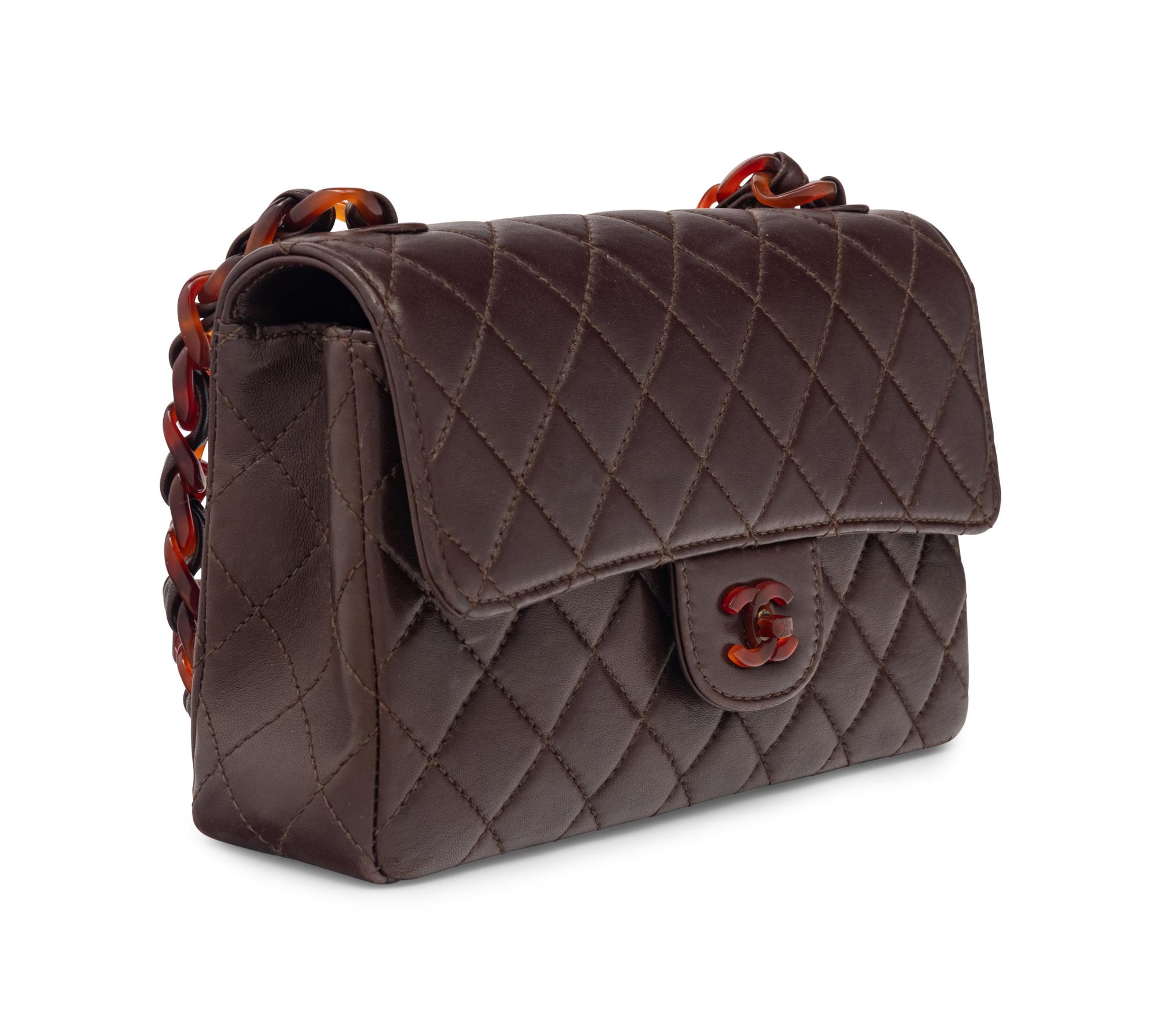 Chanel Brown Lambskin Flap Bag, 1997-96