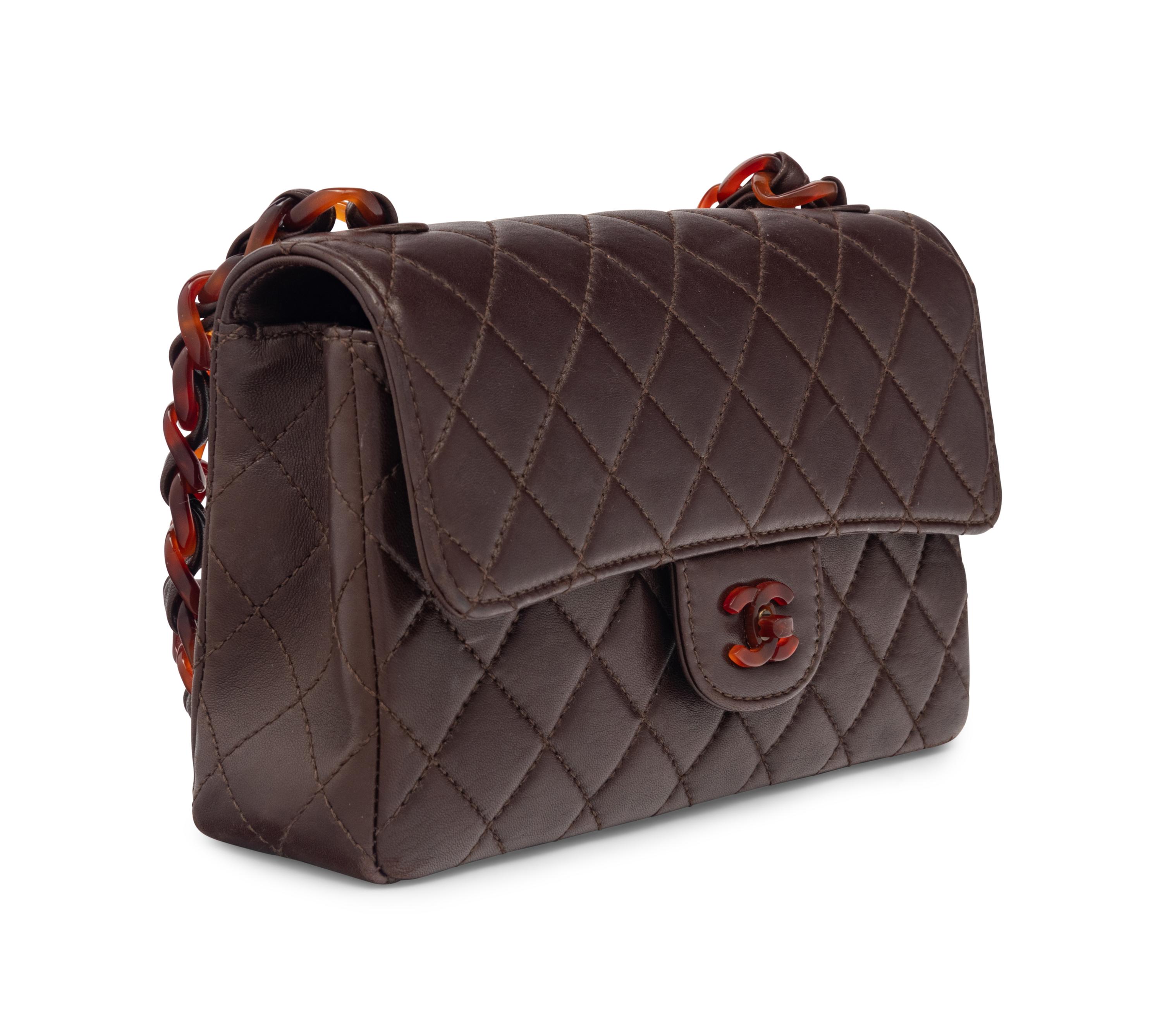 Chanel Brown Lambskin Flap Bag, 1997-96