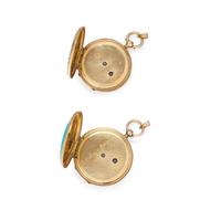 COLLECTION OF 18K YELLOW GOLD AND ENAMEL HUNTER CASE POCKET WATCHES