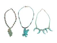Southwestern-style Carved Turquoise Necklaces