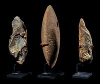 Three Prehistoric Stone Hand Axes