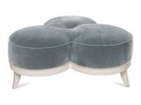 A Custom Upholstered Trefoil-Form Ottoman
