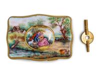 A German Enameled Singing Bird Automaton Box