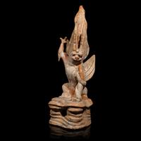 A Chinese Painted Pottery Figure of an Earth Spirit, Tang Dynasty 唐 彩陶鎮墓獸