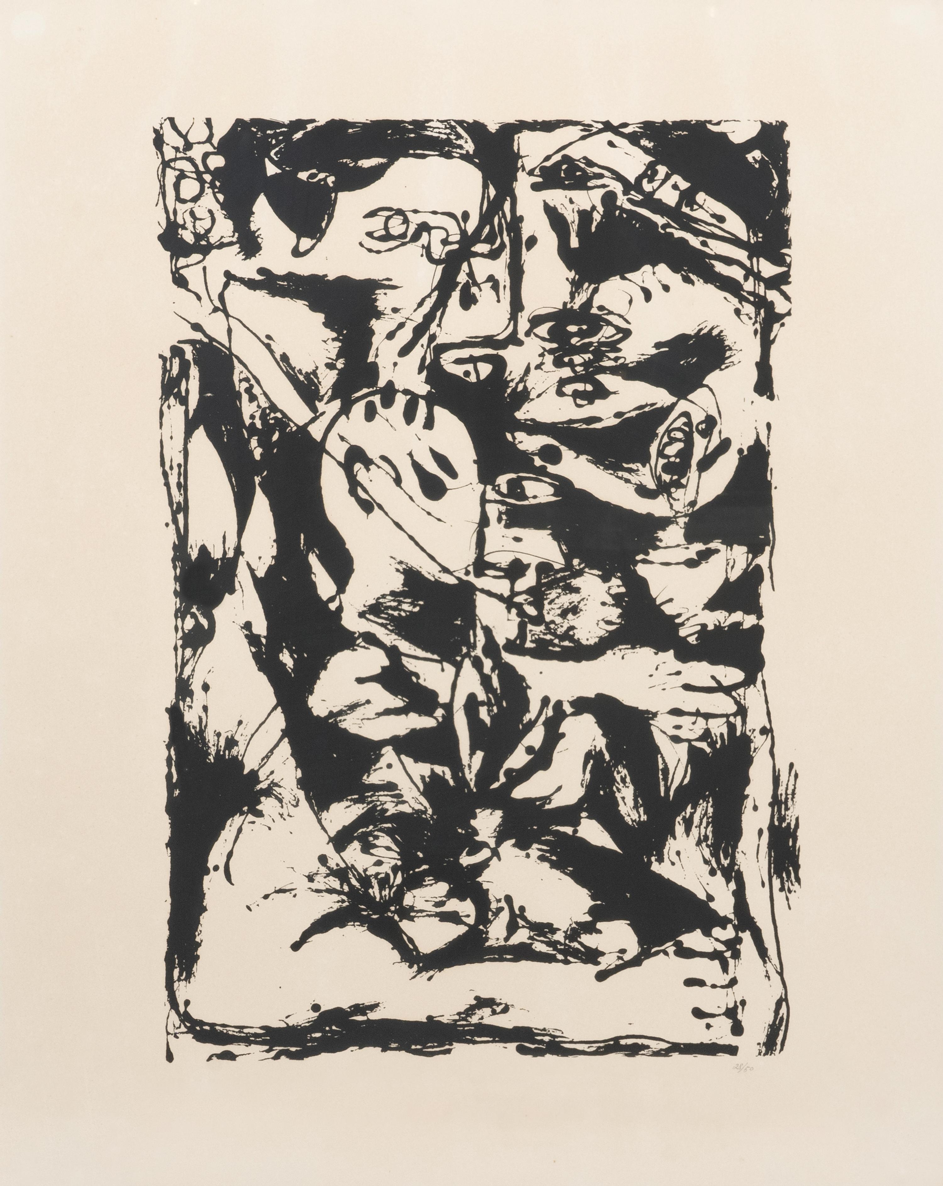 A Pair of Prints from Untitled Portfolio , 1951 (printed in 1964 by Lee Krasner and the Pollock Estate)