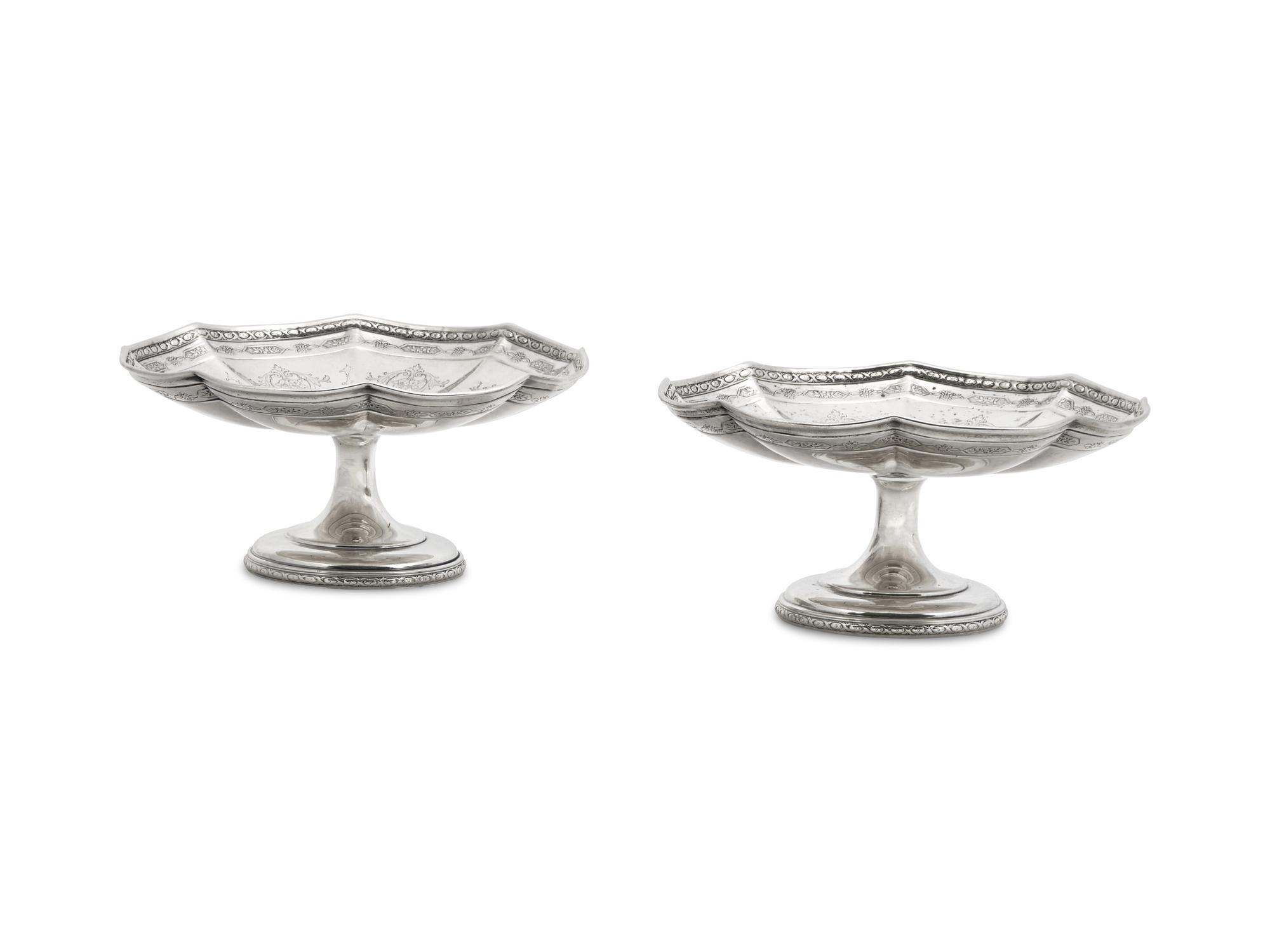 A Pair of American Silver Compotes